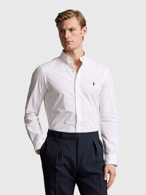 Slim fit cotton poplin shirt - 1