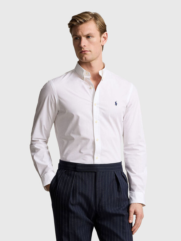 Slim fit cotton poplin shirt - 1