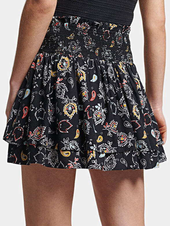 Black skirt with paisley print - 1