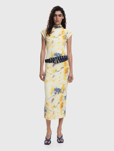 Midi dress with floral motifs - 5