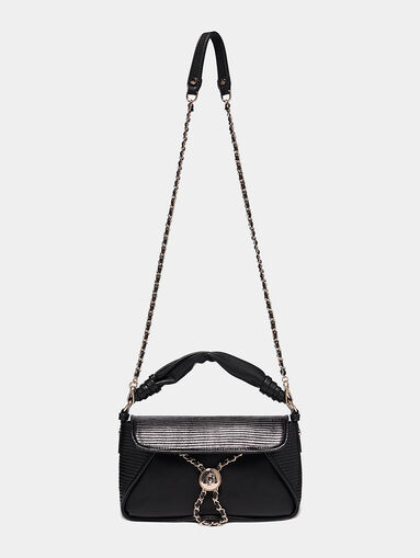 Black handbag with textured details - 4