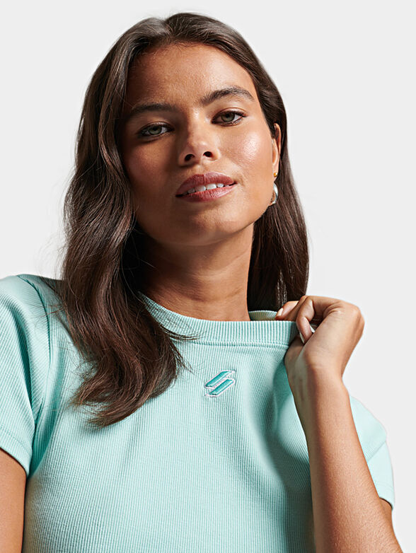 Cropped T-shirt with logo accent - 3