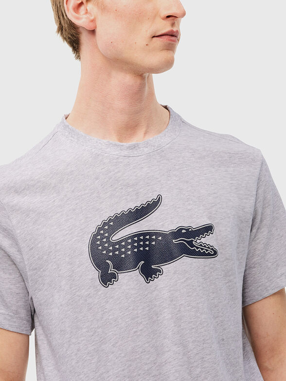 White T-shirt with contrasting logo print - 4