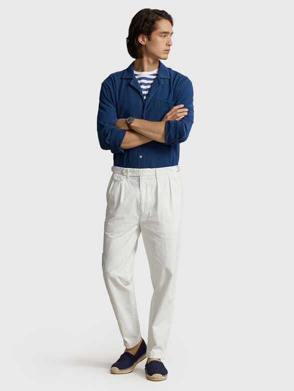 Dark blue cotton shirt - 2