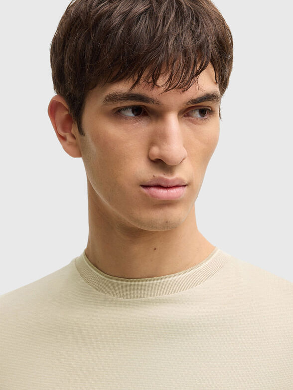 Cotton T-shirt with oval neckline - 4