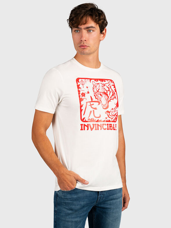 GMTS 043 white T-shirt with print - 1