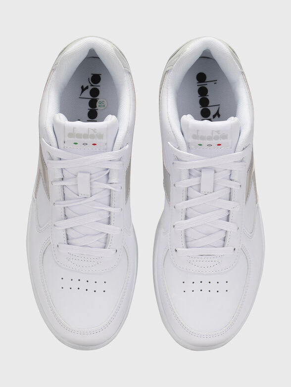 RAPTOR white sneakers with holographic logo detail - 6