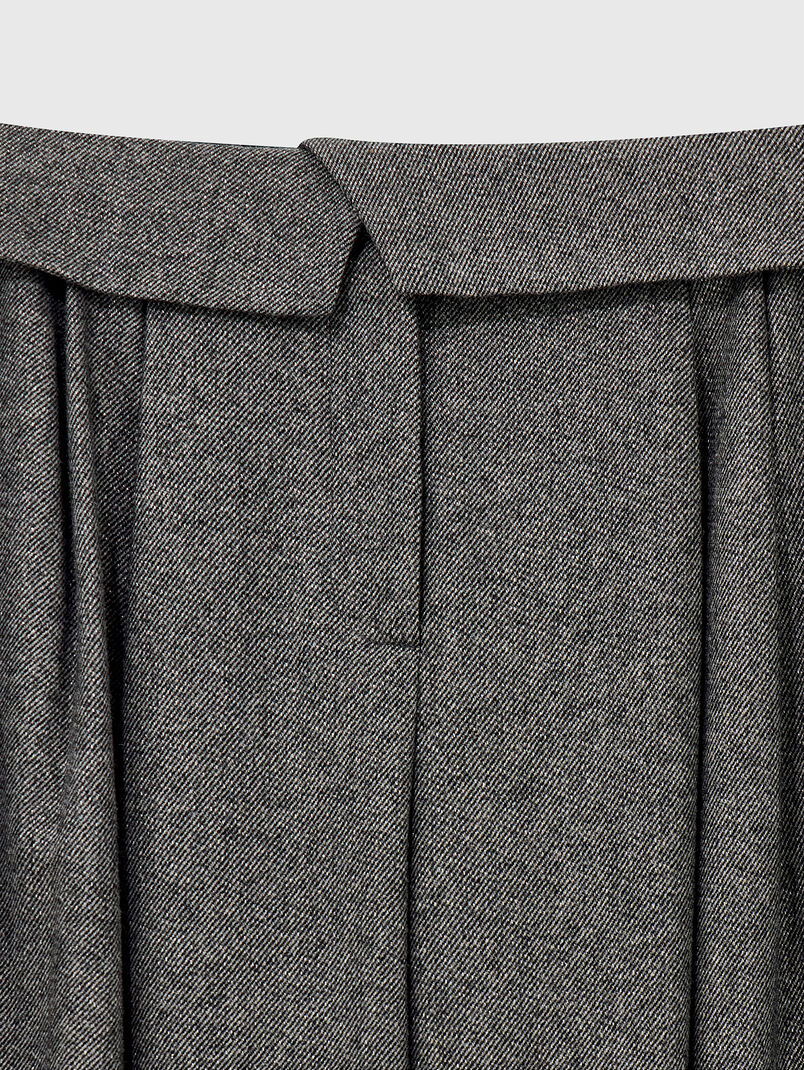Gray wool blend trousers - 3