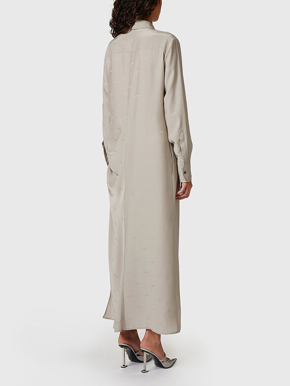 Viscose blend maxi dress whit logo - 1
