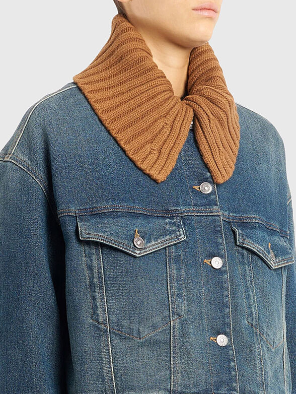 Denim jacket with embroidery and studs - 4