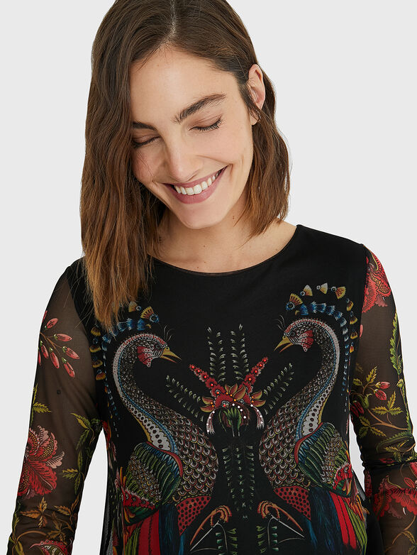 SANDRINI Blouse with contrasting print - 6