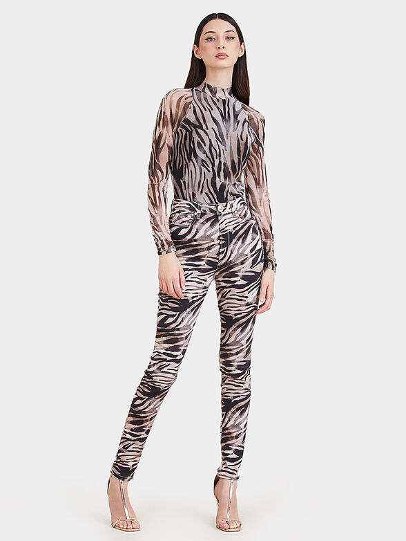 Animal print skinny jeans - 4