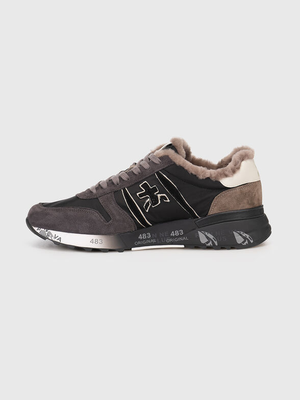 LANDER textile and suede sneakers - 4