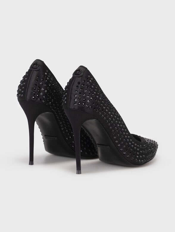 Heeled shoes with appliquéd eyelets  - 3