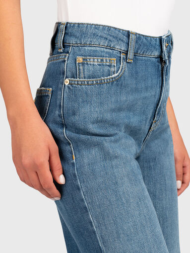 High waisted wide leg jeans - 4