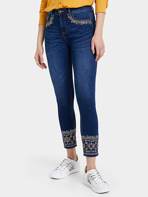 Embroidered slim jeans - 3