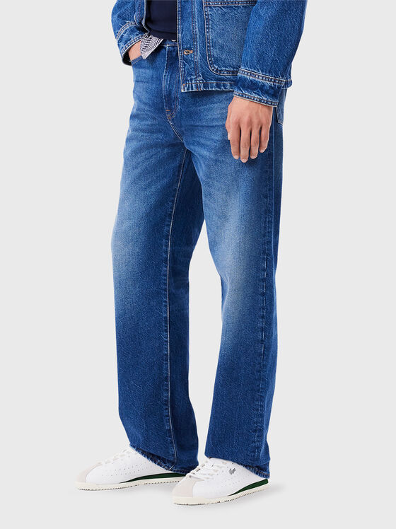 Прави дънки с избелен ефект - 1