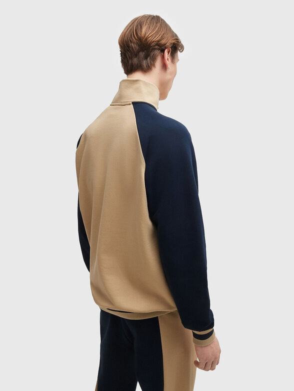 Cotton sweatshirt with logo patch - 3