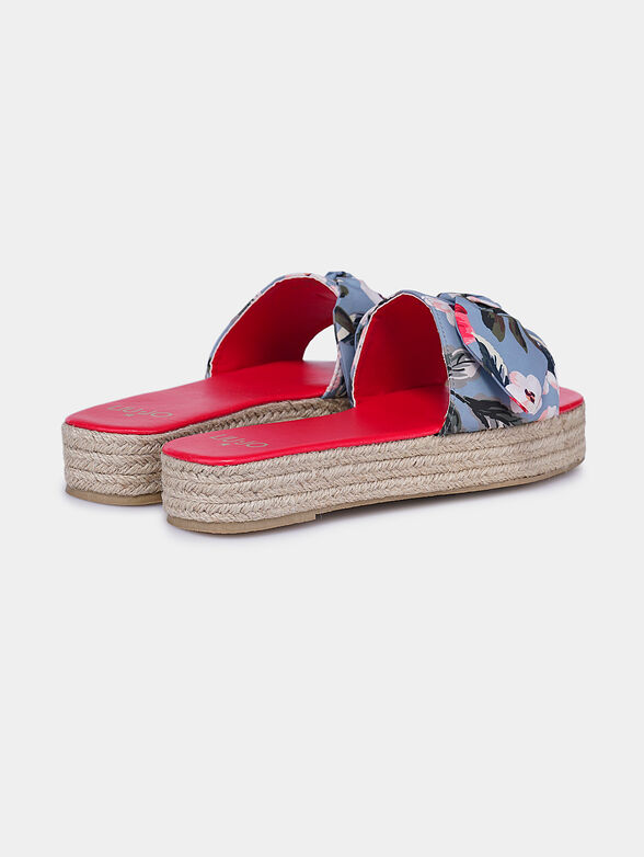 Floral slippers with a bow - 2