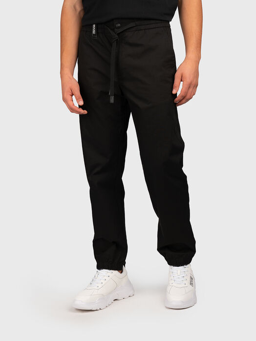 Black trousers with ties