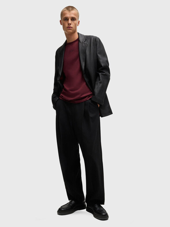 Oversized T-shirt with oval neckline - 2