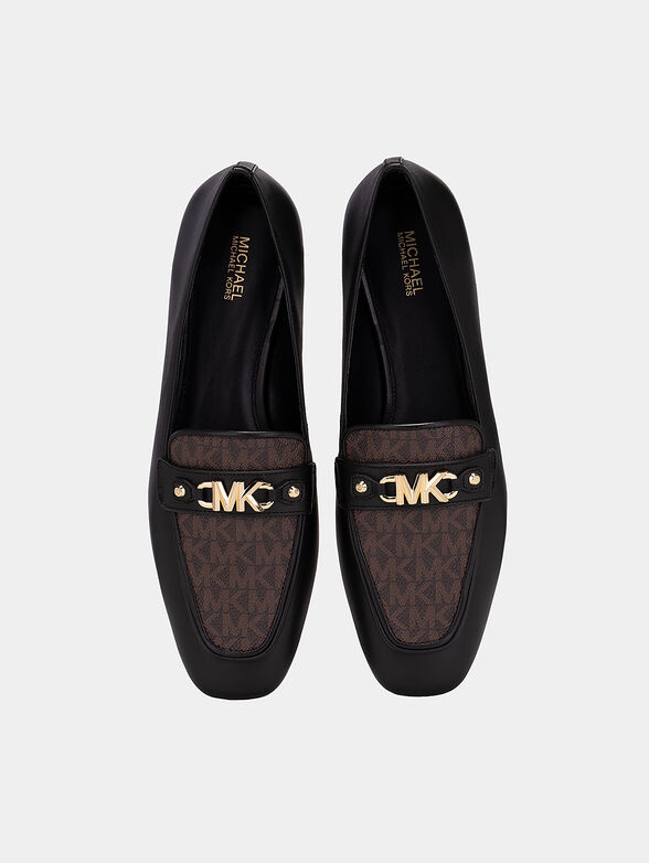 FARRAH loafers with gold-colored logo detail - 6