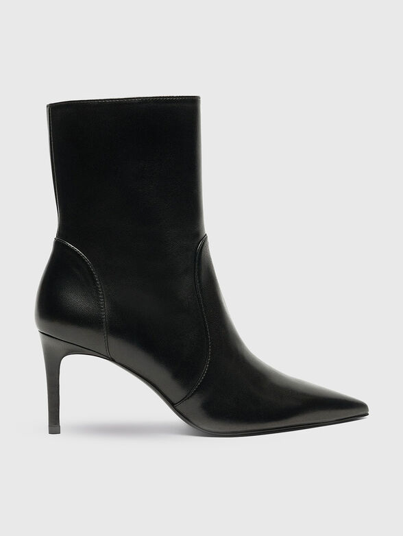 STUART POWER 75 leather boots with heel and zip - 1