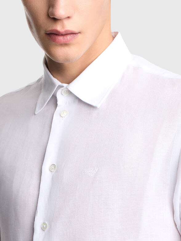 Long-sleeved linen shirt - 4