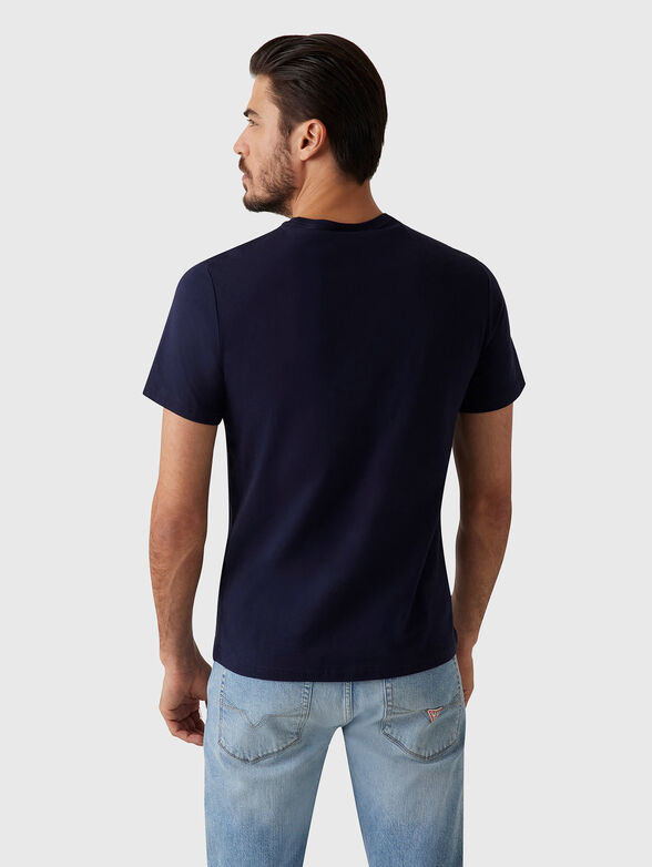 T-shirt in dark blue with logo  - 3