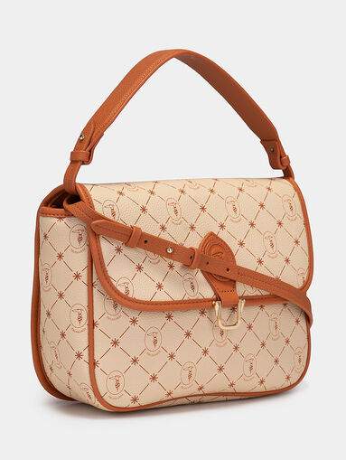 CLAVEL handbag with monogram logo print - 4