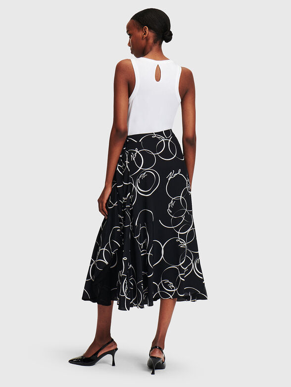 Skirt with a contrast logo print - 2