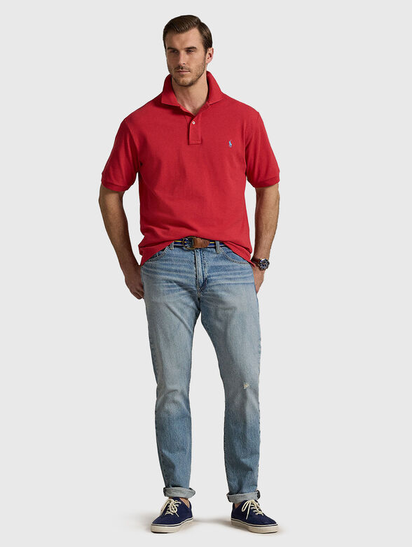 Cotton polo shirt with logo embroidery - 1