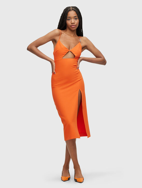 Black dress with cut-out detail and slit - 1