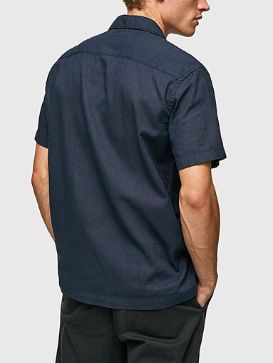 LASTINGHAM blue shirt from linen blend - 3