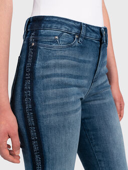 Skinny jeans with branded logo straps - 3