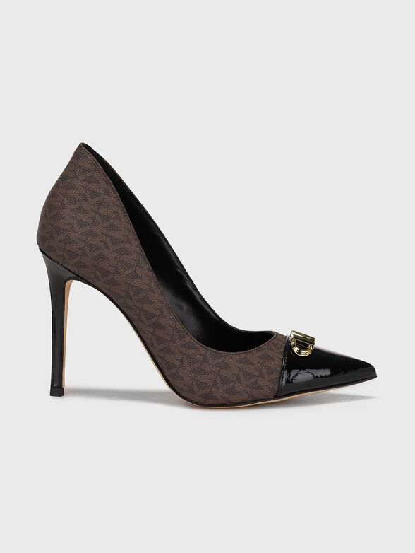 PARKER PUMP high heels with monogram logo print - 1