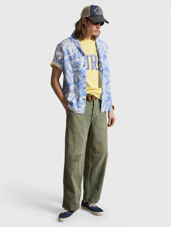 Linen shirt with floral motifs - 2