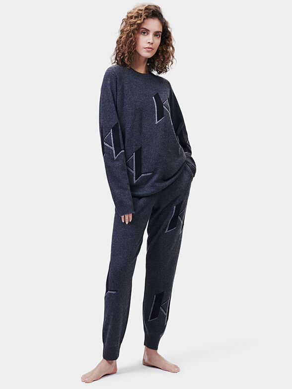 Cashmere sweater with monogram print - 2