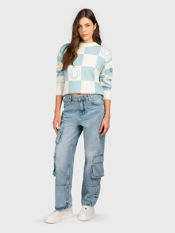 Sweatshirt with oval neckline and print - 2