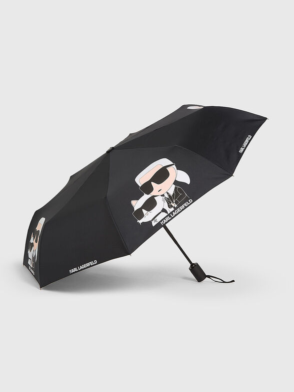 K/IKONIK 2.0 black umbrella with print - 1