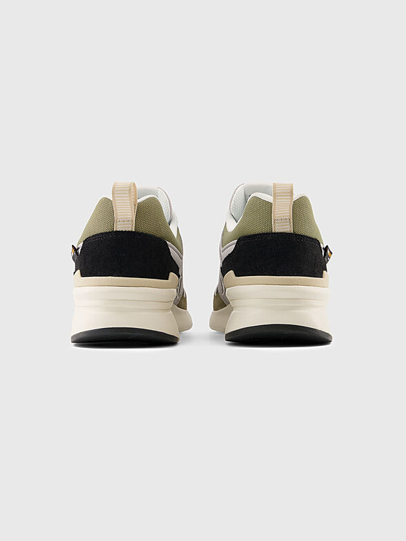 997H green sports shoes with logo detail - 3