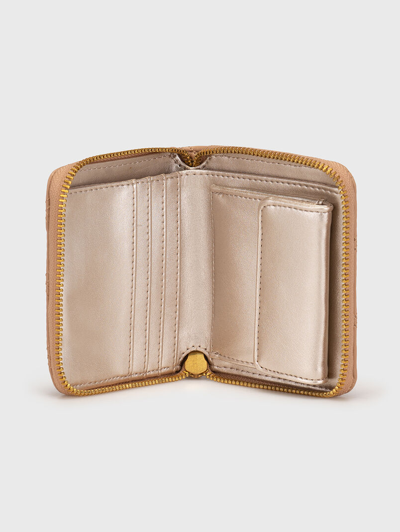 GIULLY wallet with quilted effect in beige color - 3