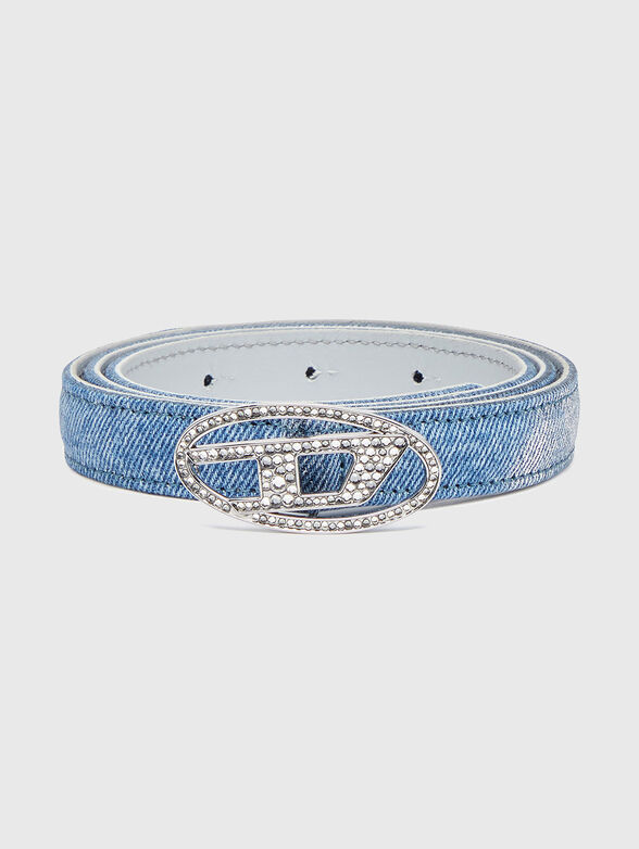 B-1DR leather and denim belt - 0