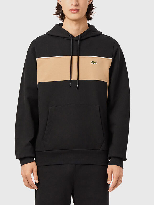 Black sweatshirt with contrast part - 1