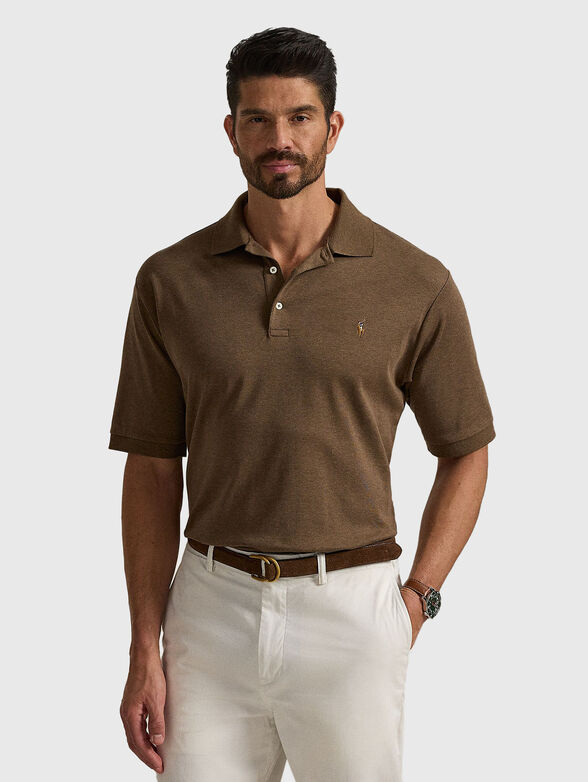 Polo shirt with short sleeves and embroidered logo - 1