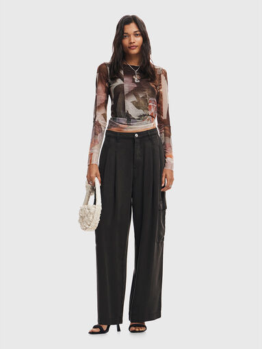 Cargo jeans with wide legs - 5