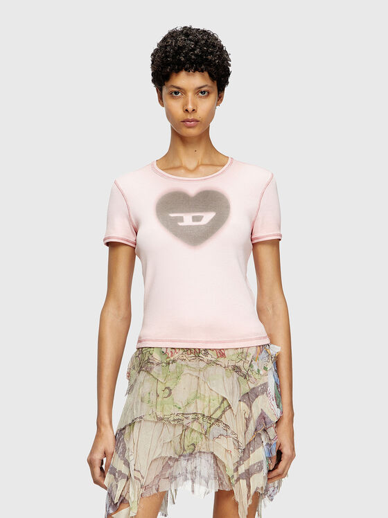 T-ELE beige T-shirt with washed effect - 1