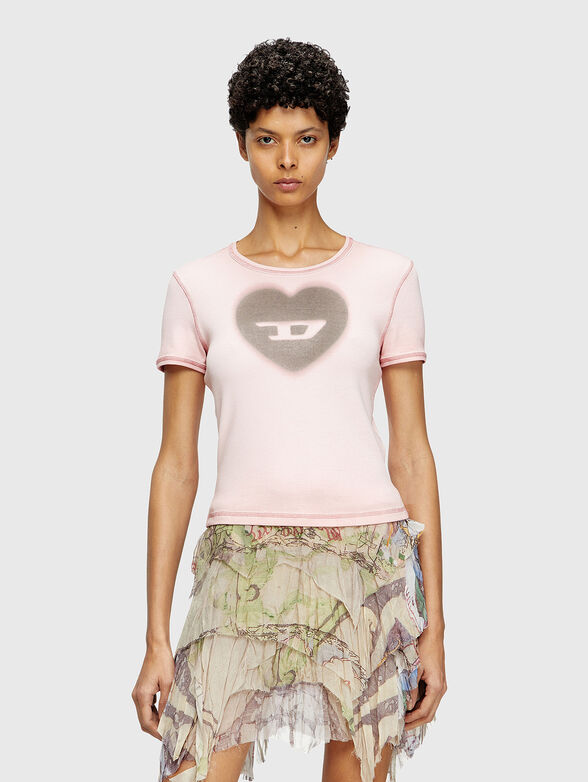 T-ELE beige T-shirt with washed effect - 1