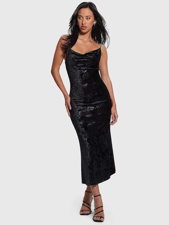 AIDA black velvet midi dress  - 1