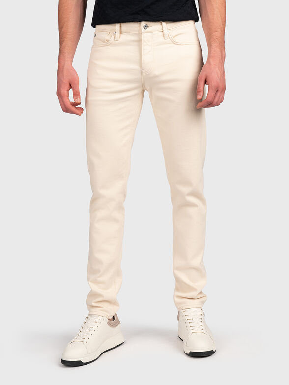 Slim jeans in ecru colour - 1